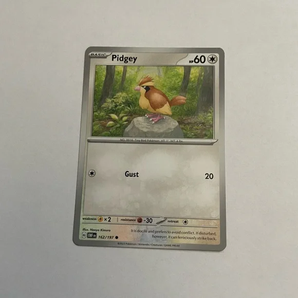 Pokemon | Toys | Pidgey Pokmon Card Obsidian Flames 62 Regular | Poshmark